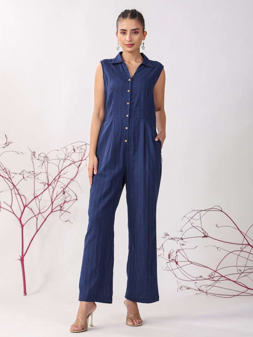 Myntra denim jumpsuit clearance