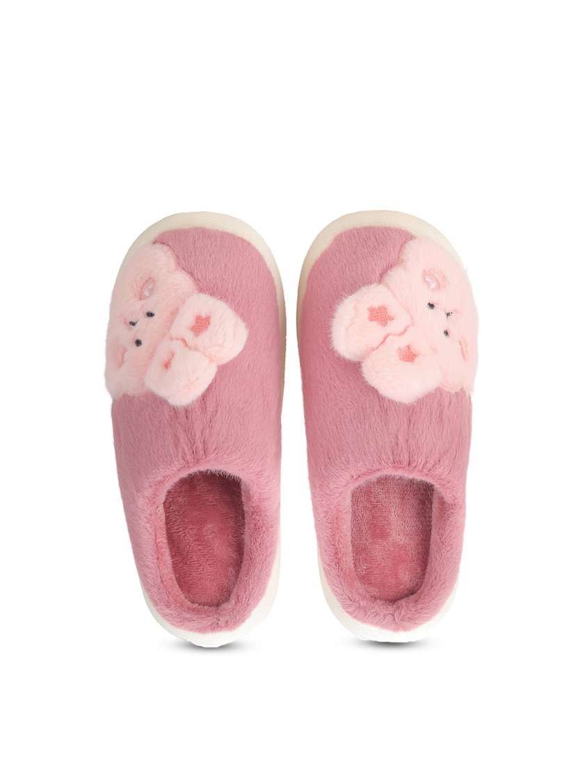 Fur slippers myntra clearance