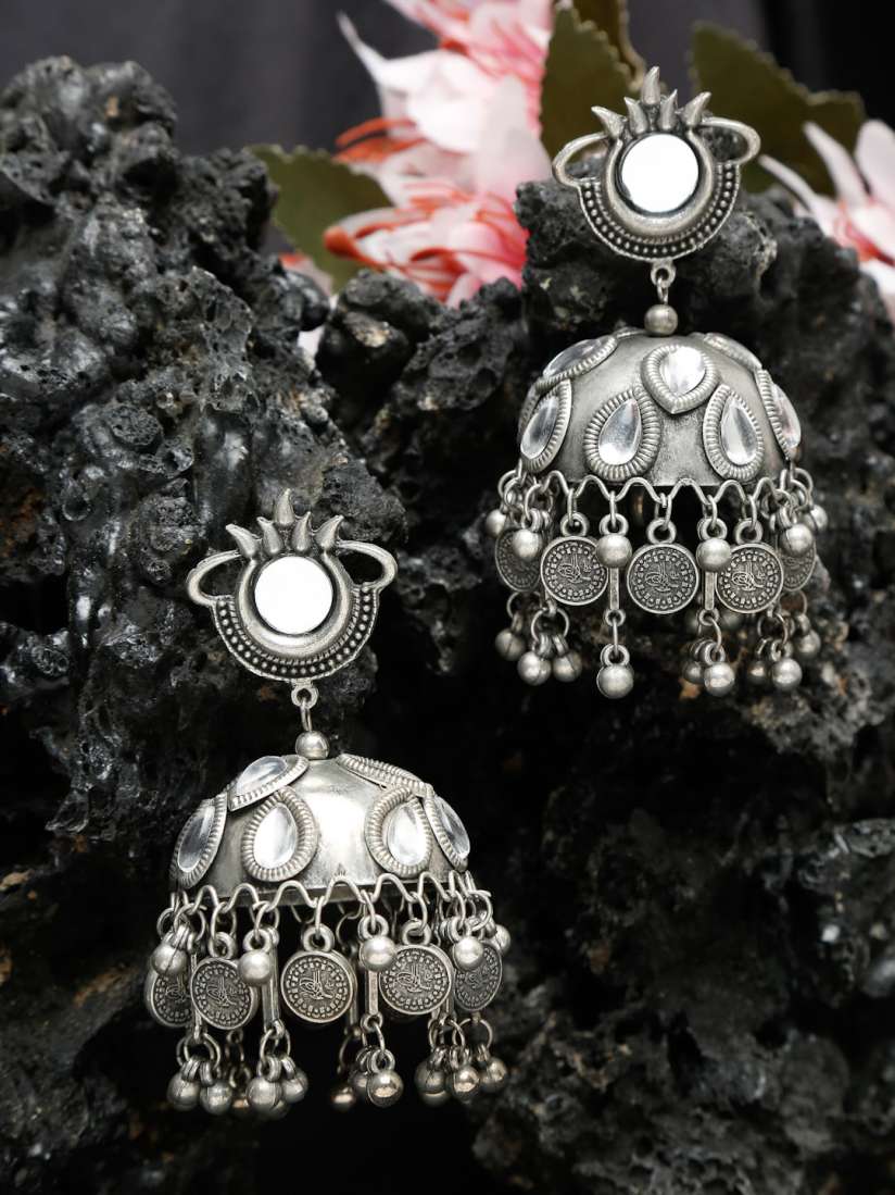 Myntra silver earrings discount