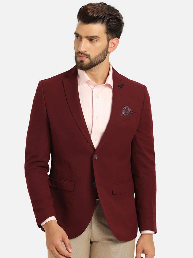 Buy Blackberrys Single breasted Dobby Slim fit Formal Blazer Blazers for Men 25064484 Myntra