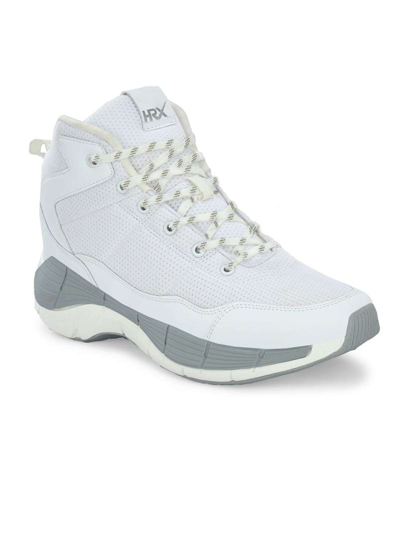 Buy HRX by Hrithik Roshan Men White Mid Top Lace Up Basketball Shoes Sports Shoes for Men 25065632 Myntra