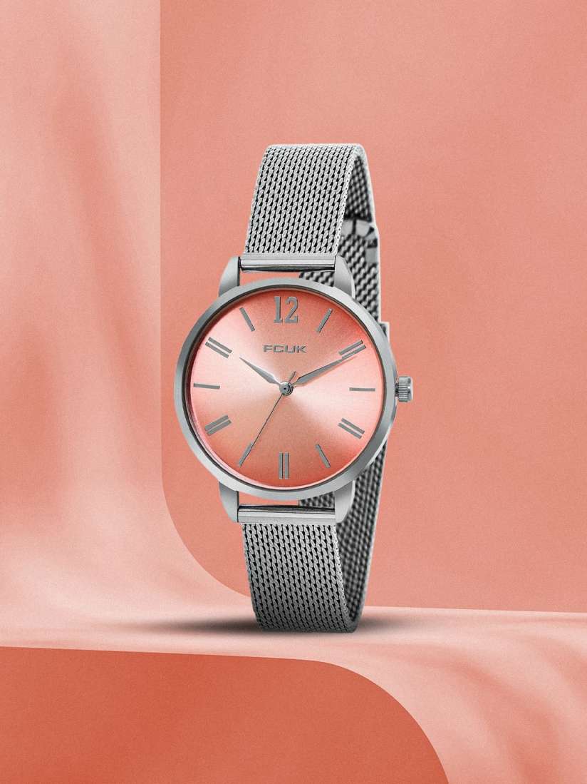 Buy FCUK Women Textured Dial Stainless Steel Straps Analogue Watch FK00026D Watches for Women 25065950 Myntra