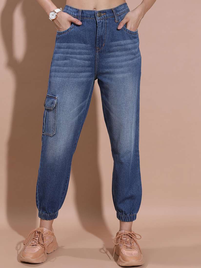 Joggers jeans for womens myntra deals