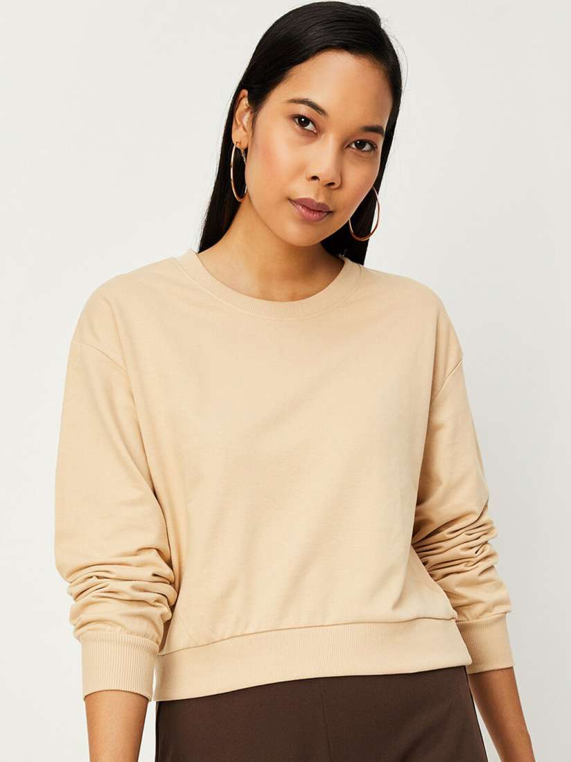 Buy max Cotton Pullover Sweatshirt Sweatshirts for Women 25068190 Myntra