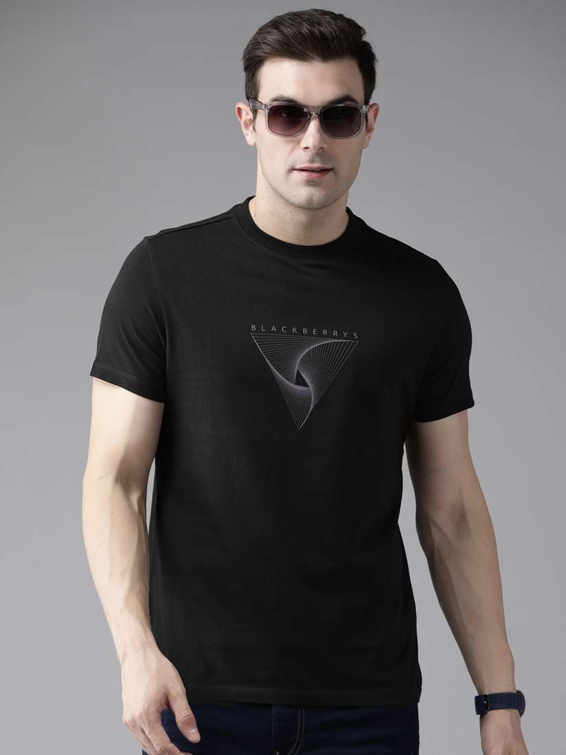 Buy Blackberrys Men Printed Pure Cotton Slim Fit T shirt Tshirts for Men 25069232 Myntra