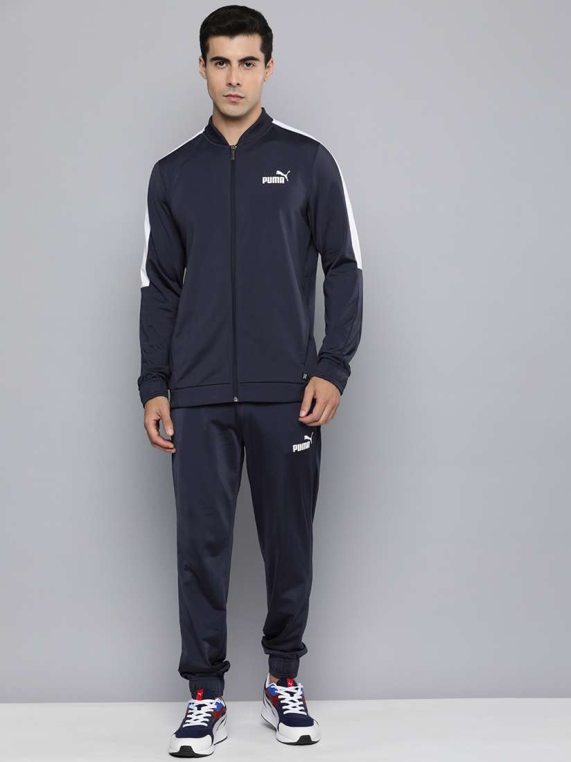 Buy Puma Solid Baseball Tricot Jacket And Track Pant Tracksuits for Men 25072554 Myntra