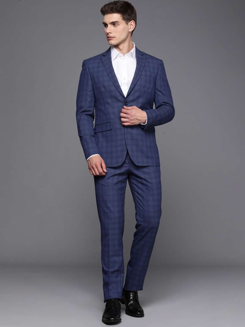 Buy Louis Philippe Men Checked Slim Fit Formal Suits Suits for Men 25072756 Myntra