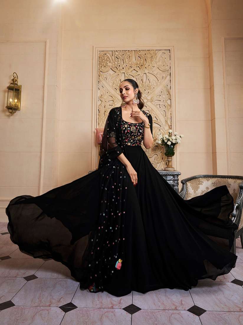 Inddus black anarkali outlet