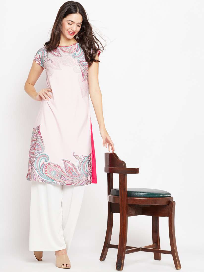 Buy RARE ROOTS Women Pink Kurti Kurtis for Women 2509179 Myntra