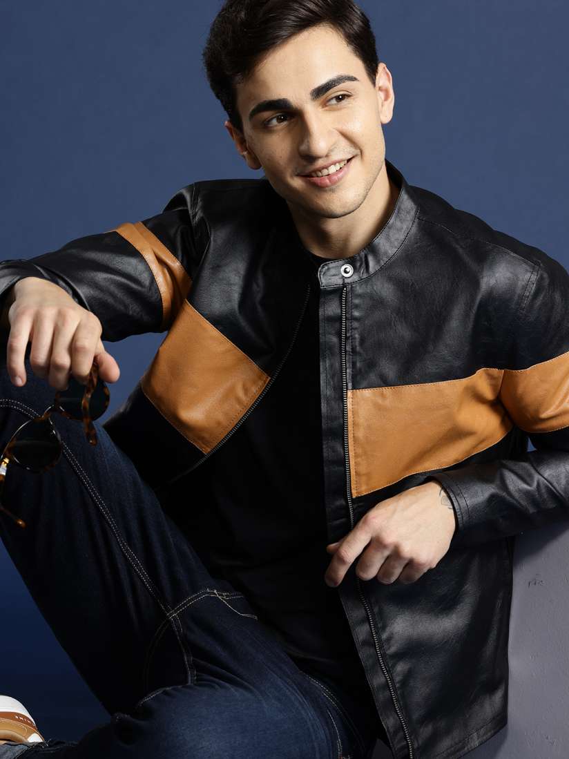 Buy Mast Harbour Men Colourblocked Biker Jacket Jackets for Men 25094410 Myntra