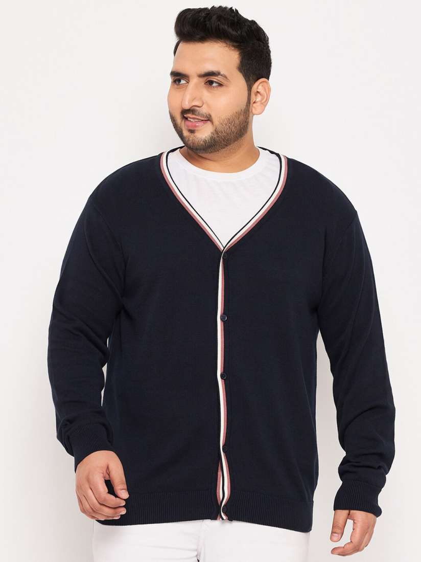Buy Club York Plus Size V Neck Cotton Cardigan Sweaters for Men 25095638 Myntra