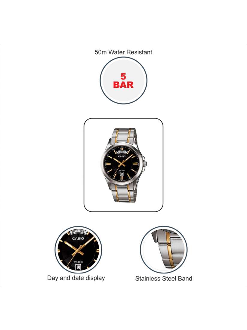 Buy Casio Enticer Men Black Analogue watch A842 MTP 1381G 1AVDF Watches for Men 250963 Myntra