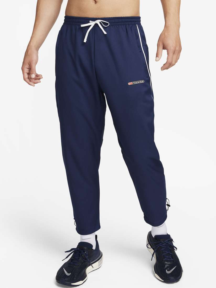 Nike navy blue track pants best sale