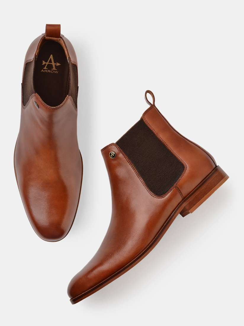 Buy Arrow Men Leather High Top Chelsea Boots Casual Shoes for Men 25101472 Myntra