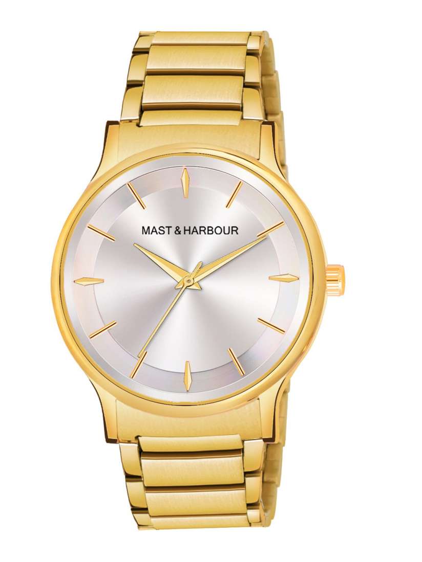Buy Mast Harbour Men Stainless Steel Bracelet Style Straps Analogue Watch HOBMH 216 GD Watches for Men 25104950 Myntra