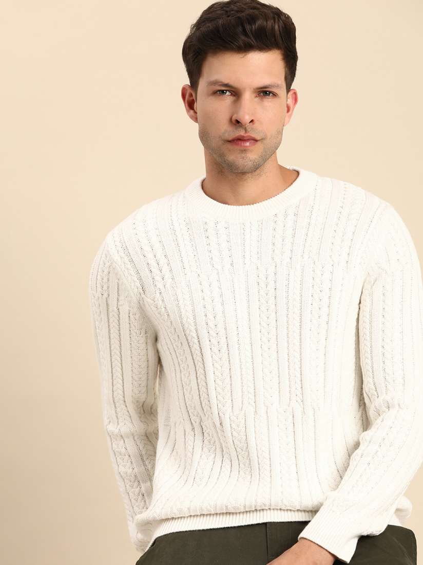 Buy Celio Cable Knitted Pullover Sweaters for Men 25107264 Myntra