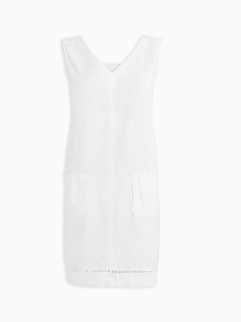 Buy next Women White Solid Linen Sheath Dress Dresses for Women 2511189 Myntra