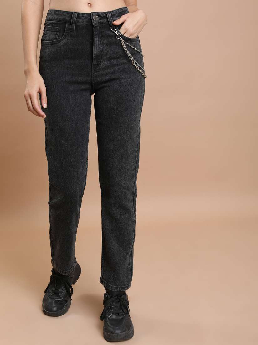 Buy Tokyo Talkies Women Grey Straight Fit Stretchable Jeans Jeans for Women 25115512 Myntra