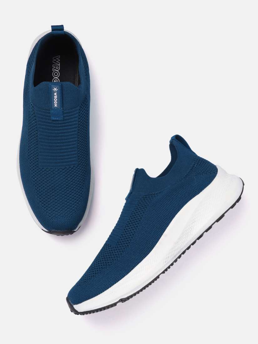 Buy WROGN Men Round Toe Woven Design Slip On Sneakers Casual Shoes for Men 25120276 Myntra
