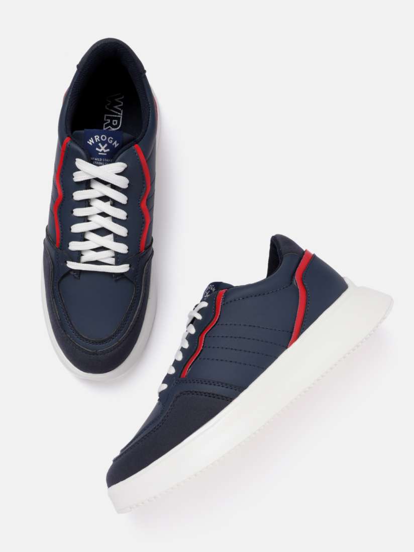 Buy WROGN Men Regular Sneakers With Colourblocked Detail Casual Shoes for Men 25120278 Myntra