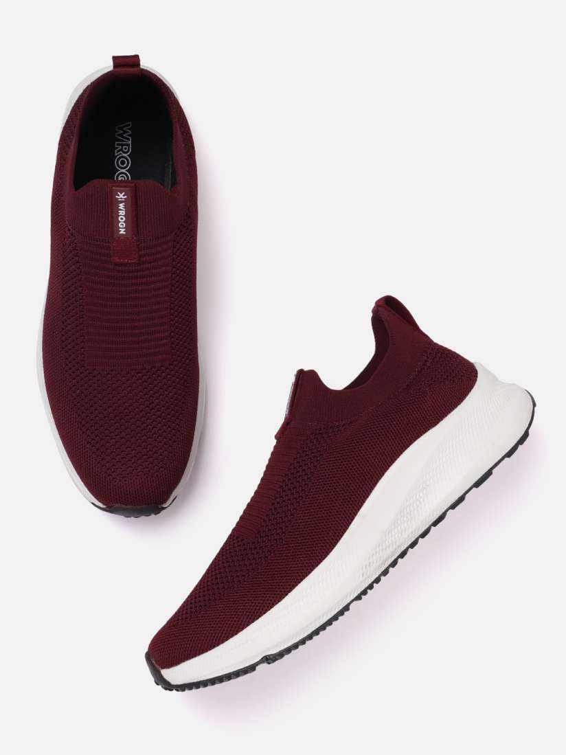 Buy WROGN Men Round Toe Woven Design Slip On Sneakers Casual Shoes for Men 25120282 Myntra