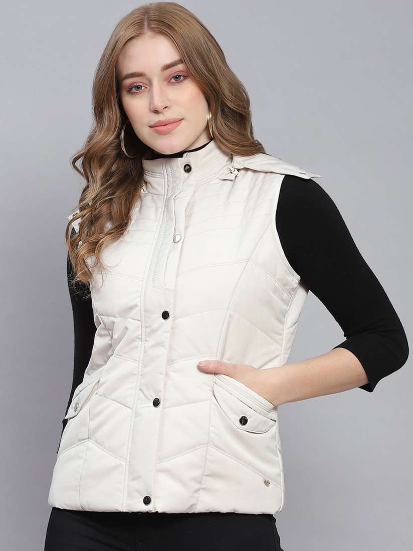 Sleeveless hooded jacket women's discount