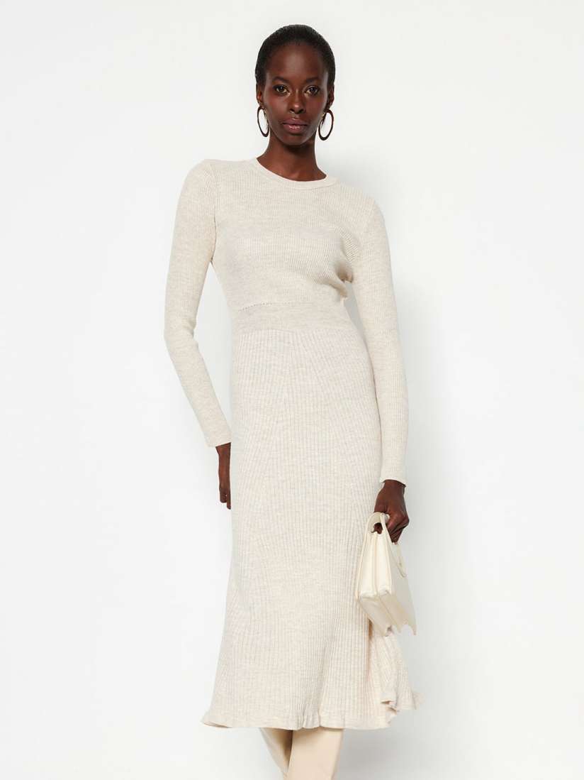 White ribbed jumper dress cheap