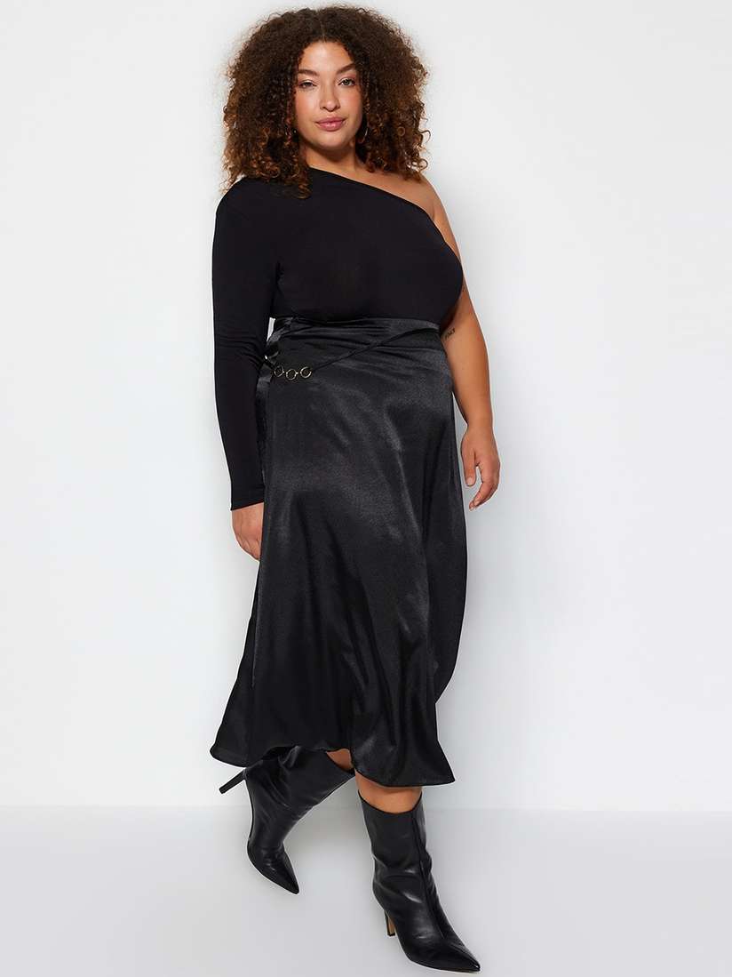 Trendyol A-Line Flared Midi Skirt