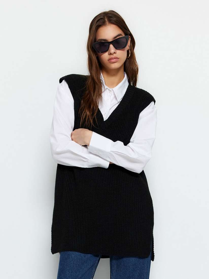 Longline sweater vests best sale
