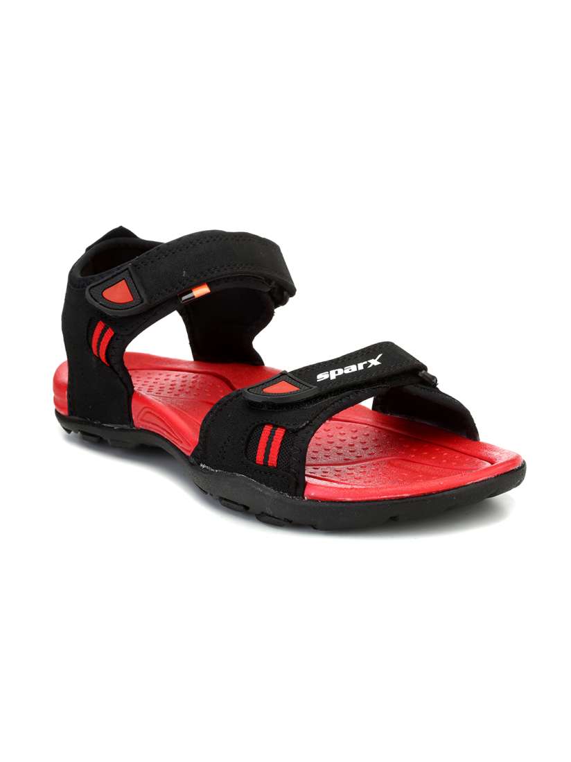 Sparx red black sandals discount
