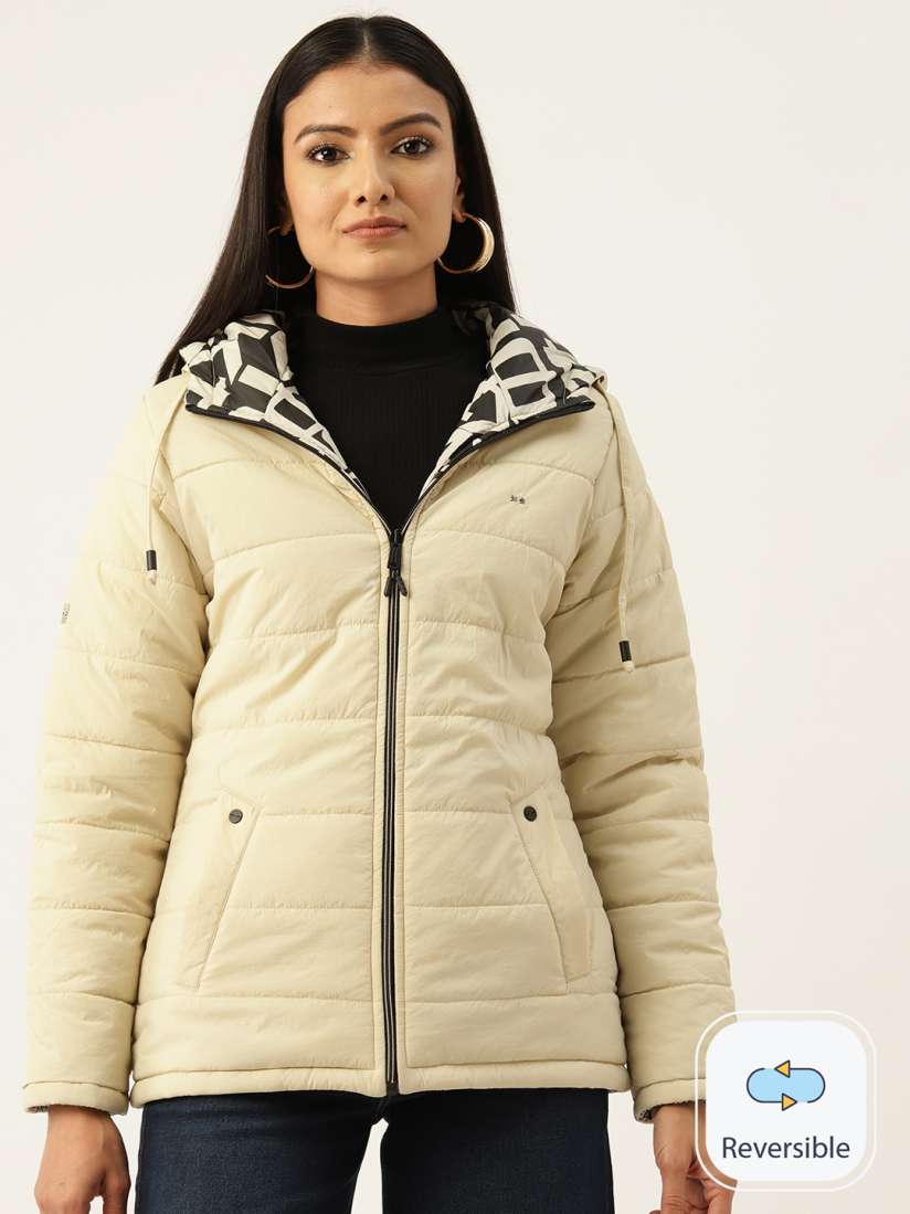 Buy Okane Reversible Padded Jacket with Hood Jackets for Women 25139970 Myntra