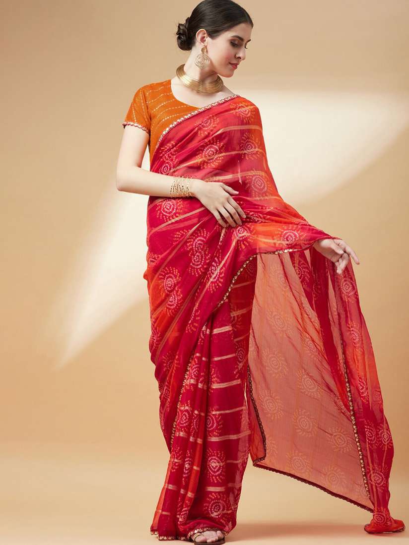 Buy Anouk Pure Chiffon Bandhani Saree Sarees for Women 25151348 Myntra