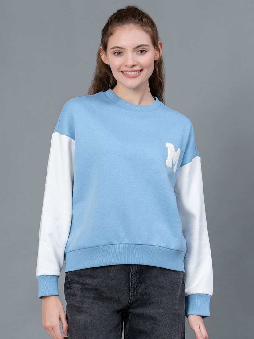 Tape sleeve sweatshirt top