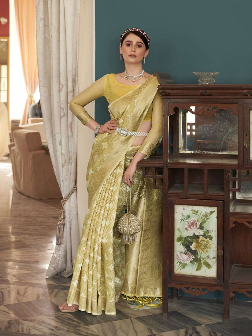 Buy elora Ethnic Motif Woven Design Zari Cotton Silk Banarasi Saree Sarees for Women 25155154 Myntra
