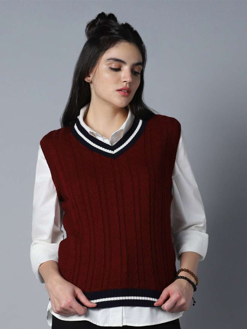 Sleeveless sweater for ladies on sale