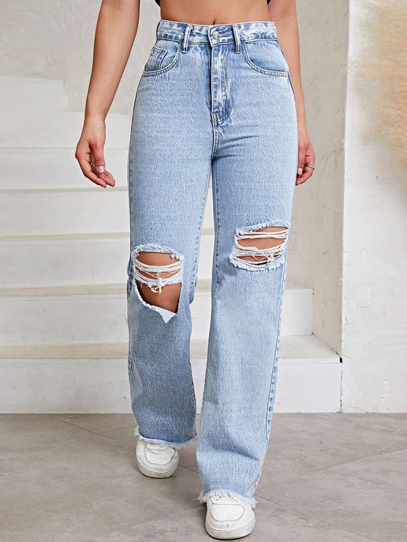 Ripped jeans for girls myntra on sale