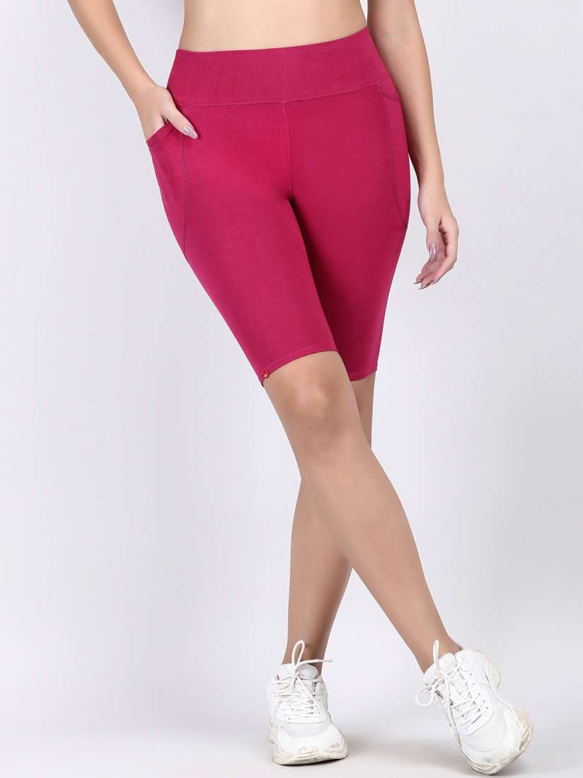 Buy ADORNA Women Magenta Skinny Fit High Rise Cycling Shorts Shorts for Women 25164146 Myntra