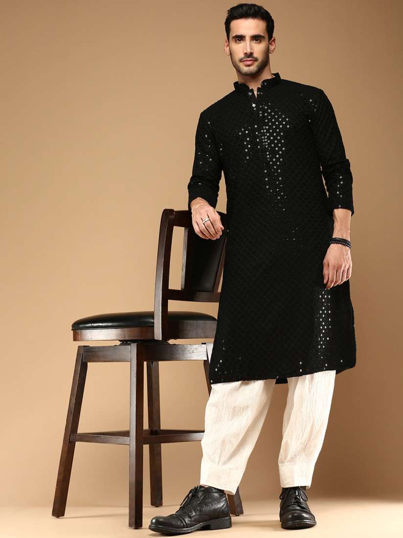 Sangria embellished kurta with sequence on sale