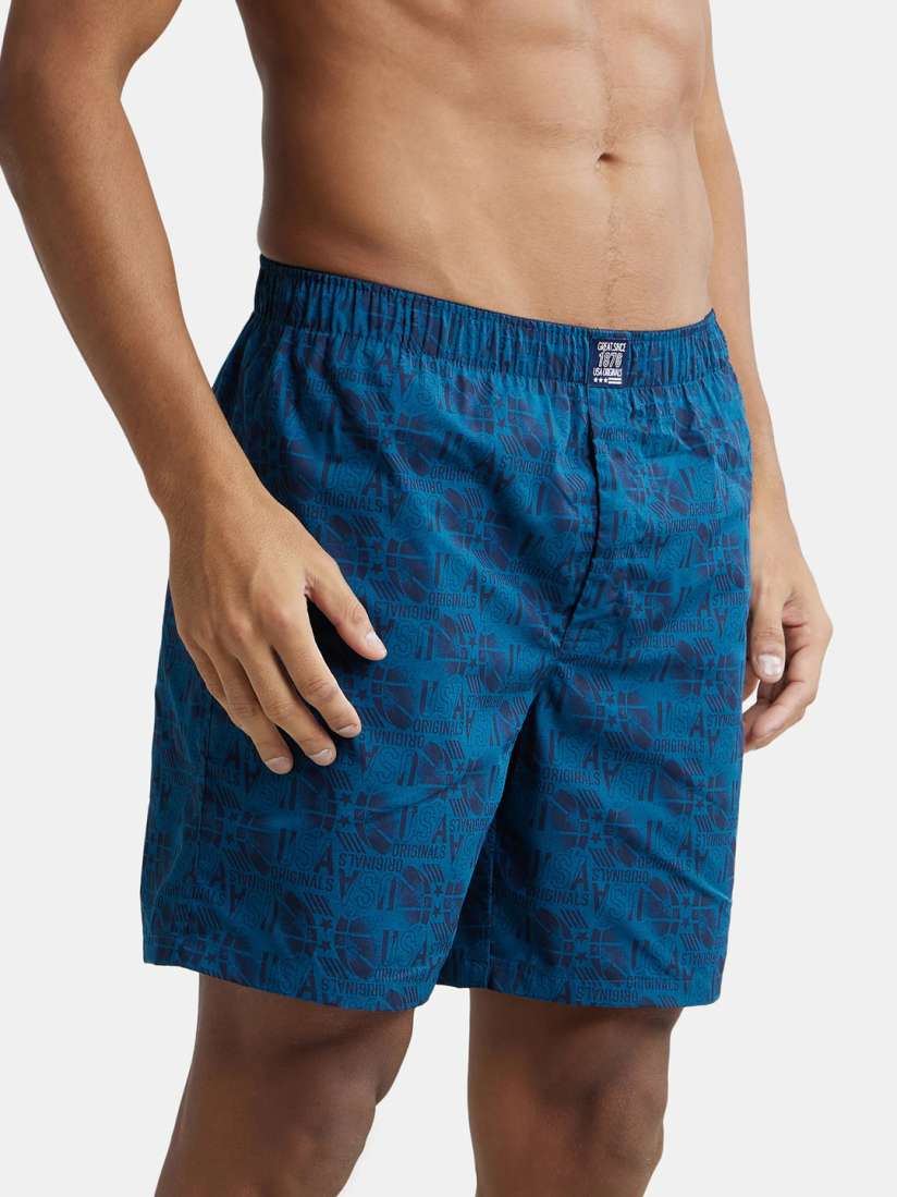 Buy Jockey Combed Mercerized Cotton Woven Boxer Shorts with Side Pocket US57 Shorts for Men 25166686 Myntra