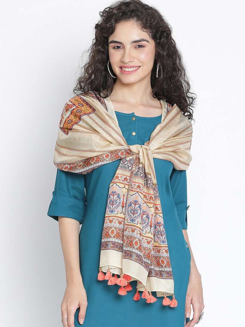 Buy SHINGORA Ethnic Printed Pure Silk Stole Stoles for Women 25169128 Myntra