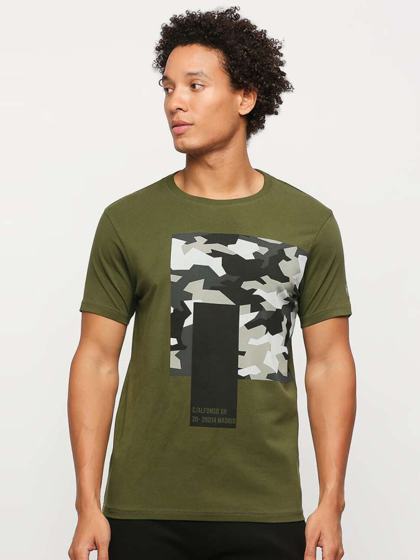 Buy Pepe Jeans Camouflage Printed Slim Fit T shirt Tshirts for Men 25170700 Myntra