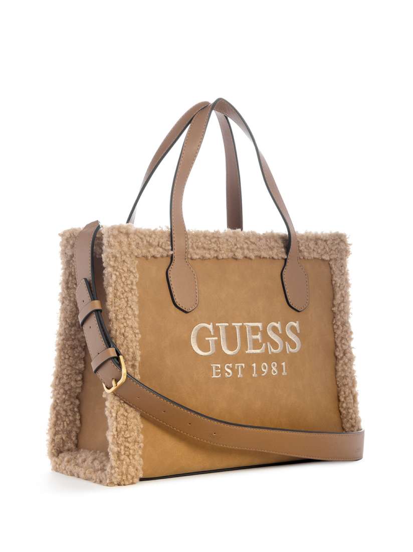 Guess tan handbag sales