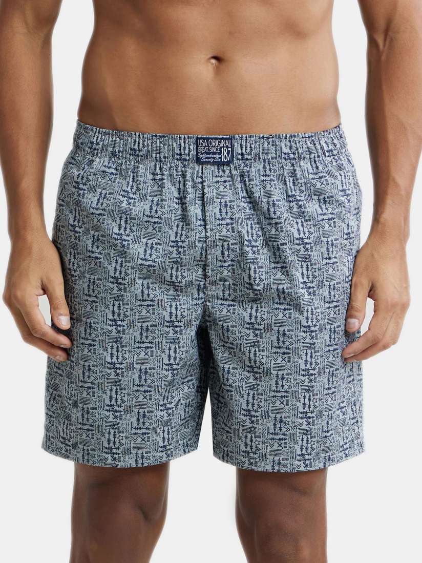 Buy Jockey Combed Mercerized Cotton Woven Boxer Shorts with Side Pocket US57 Shorts for Men 25179034 Myntra