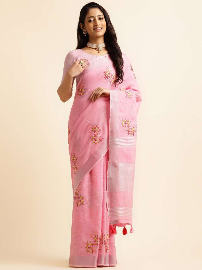Myntra linen sarees shop