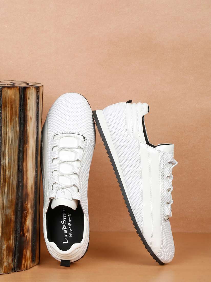Buy LOUIS STITCH Men s Casual Shiny Strap White Sneakers Casual Shoes for Men 25187568 Myntra