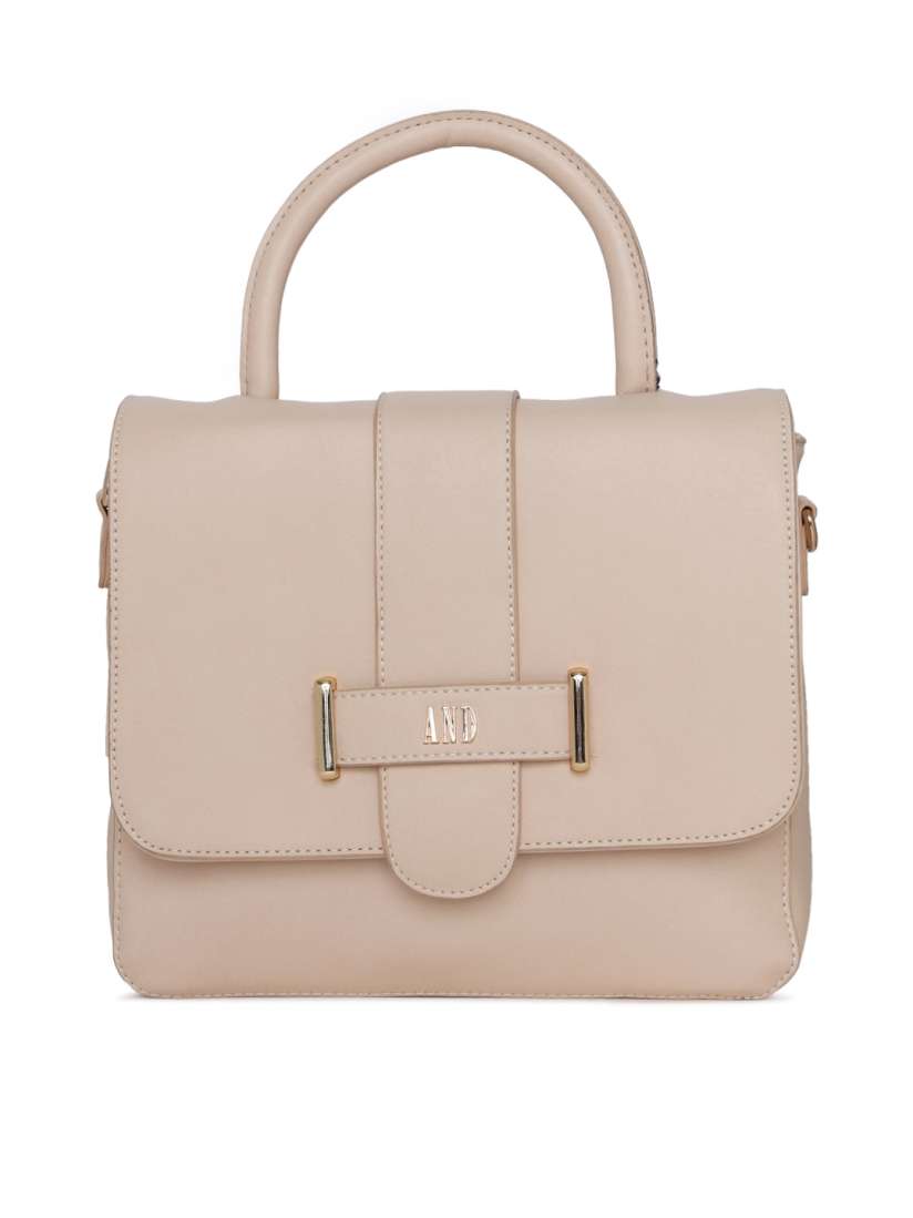 Buy AND Taupe Solid Satchel Handbags for Women 2519056 Myntra