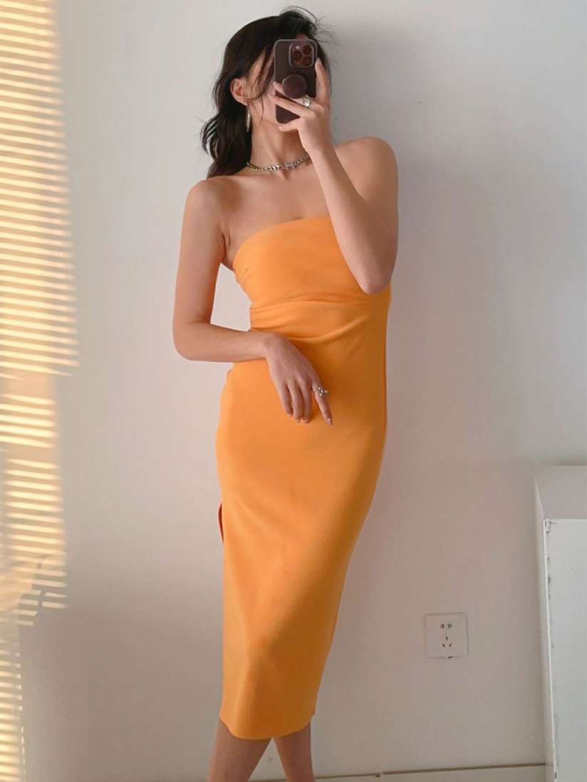 Lulu's orange dress outlet