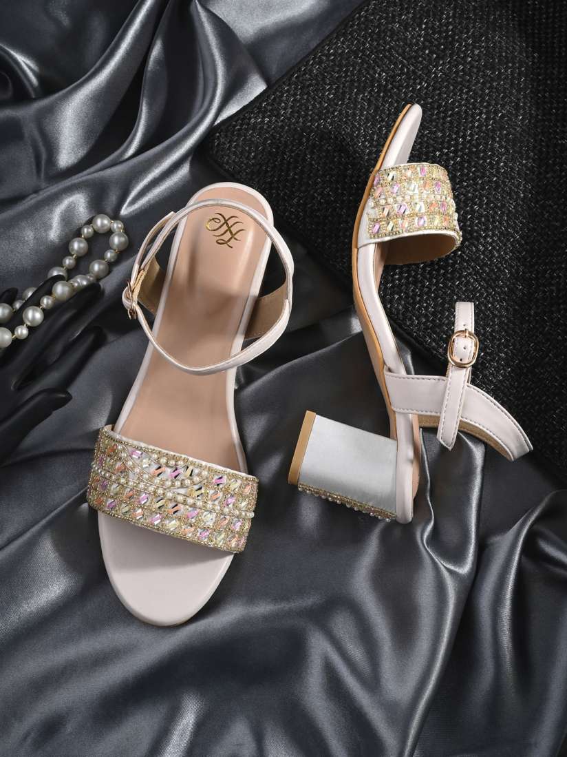 Mesh block heels shop