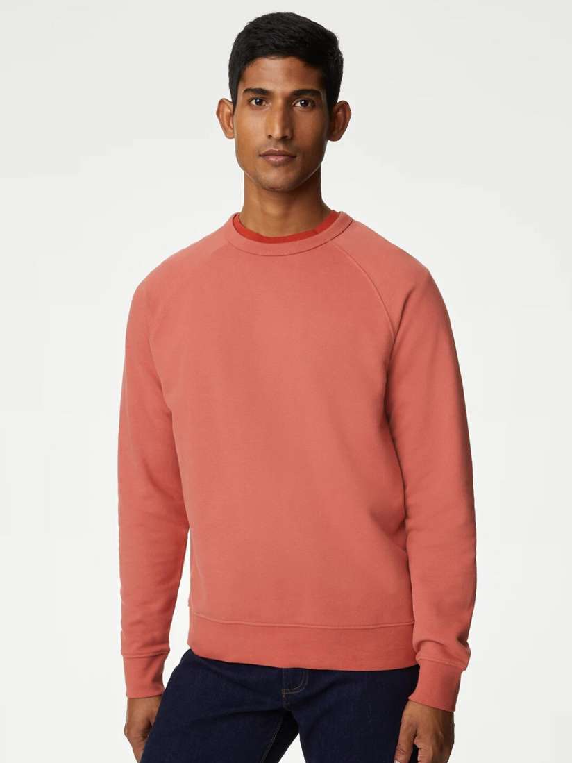 Buy Marks Spencer Raglan Sleeves Pure Cotton Pullover Sweatshirt Sweatshirts for Men 25197830 Myntra