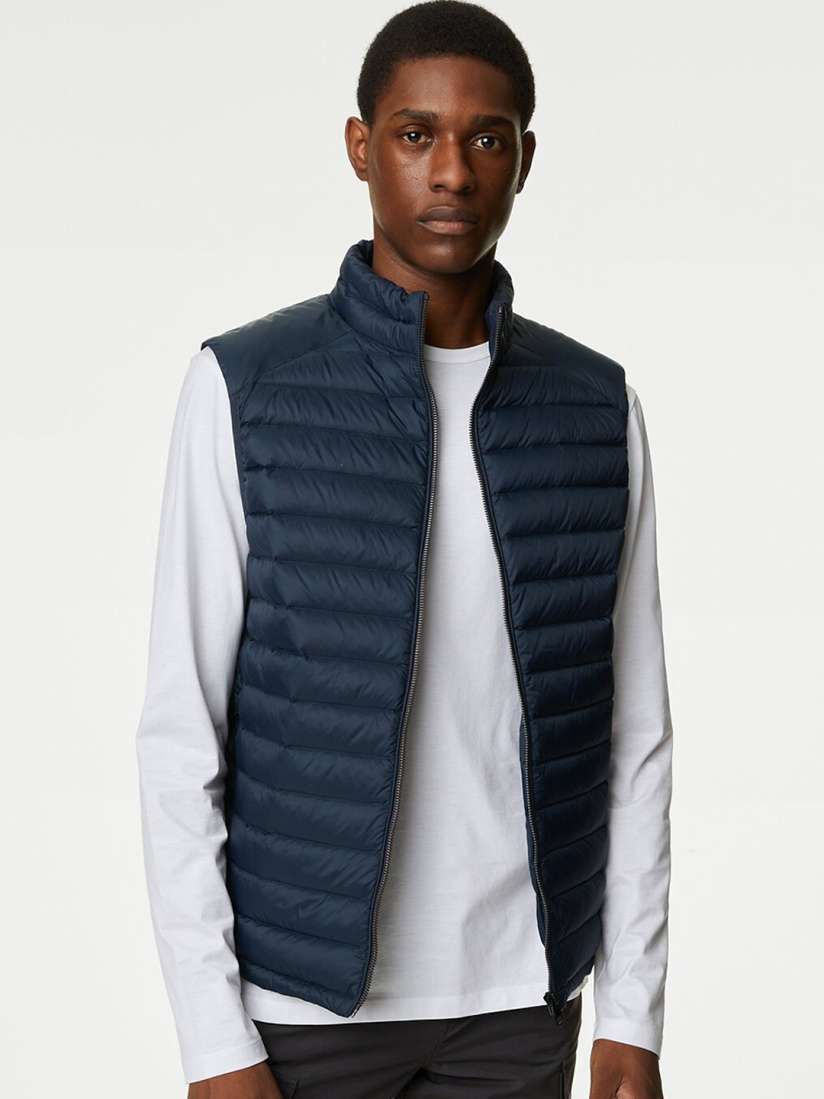 Buy Marks Spencer Stand Collar Sleeveless Puffer Jacket Jackets for Men 25198098 Myntra